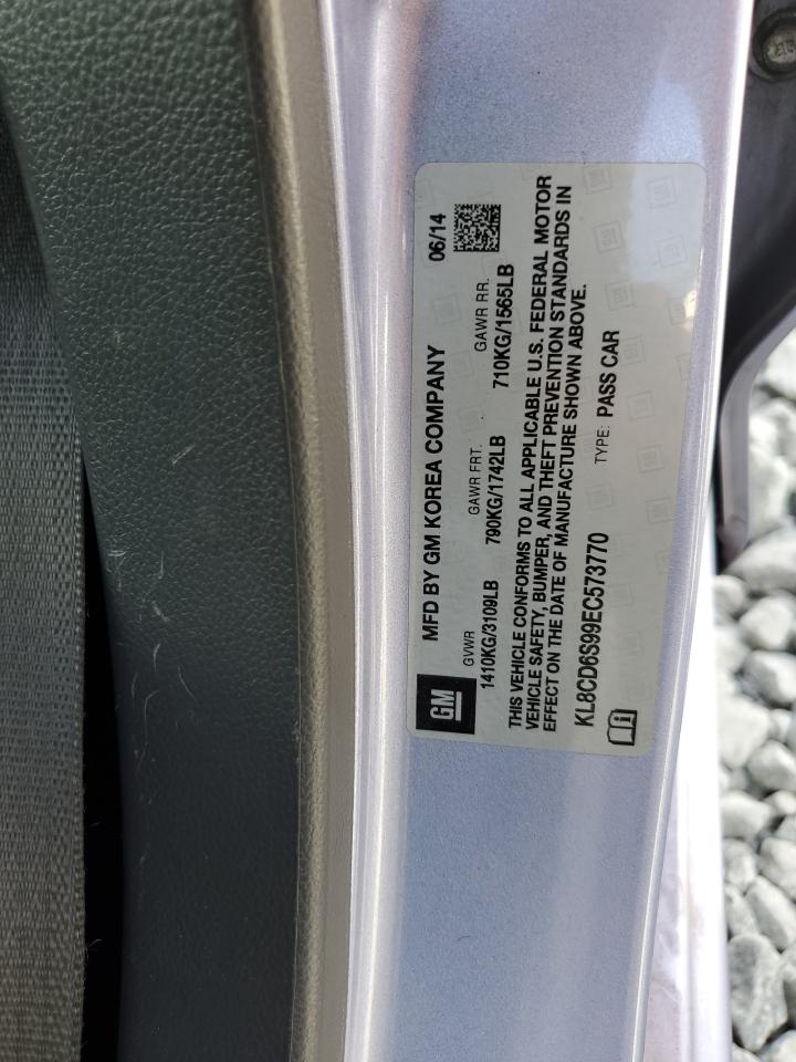 2014 Chevrolet Spark 1Lt VIN: KL8CD6S99EC573770 Lot: 81150135