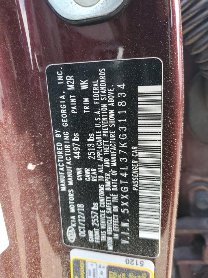 2019 Kia Optima Lx VIN: 5XXGT4L37KG311834 Lot: 80691245