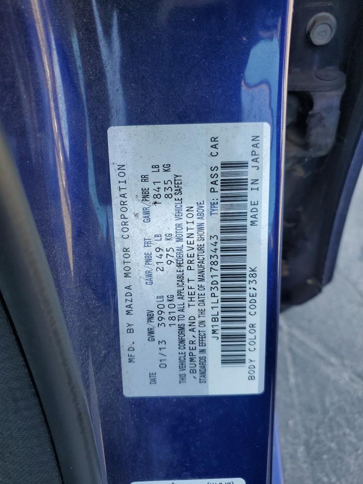 2013 Mazda 3 I VIN: JM1BL1LP3D1783443 Lot: 70414645