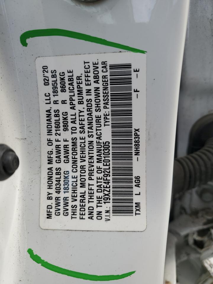 2020 Honda Insight Touring VIN: 19XZE4F92LE010305 Lot: 71882395