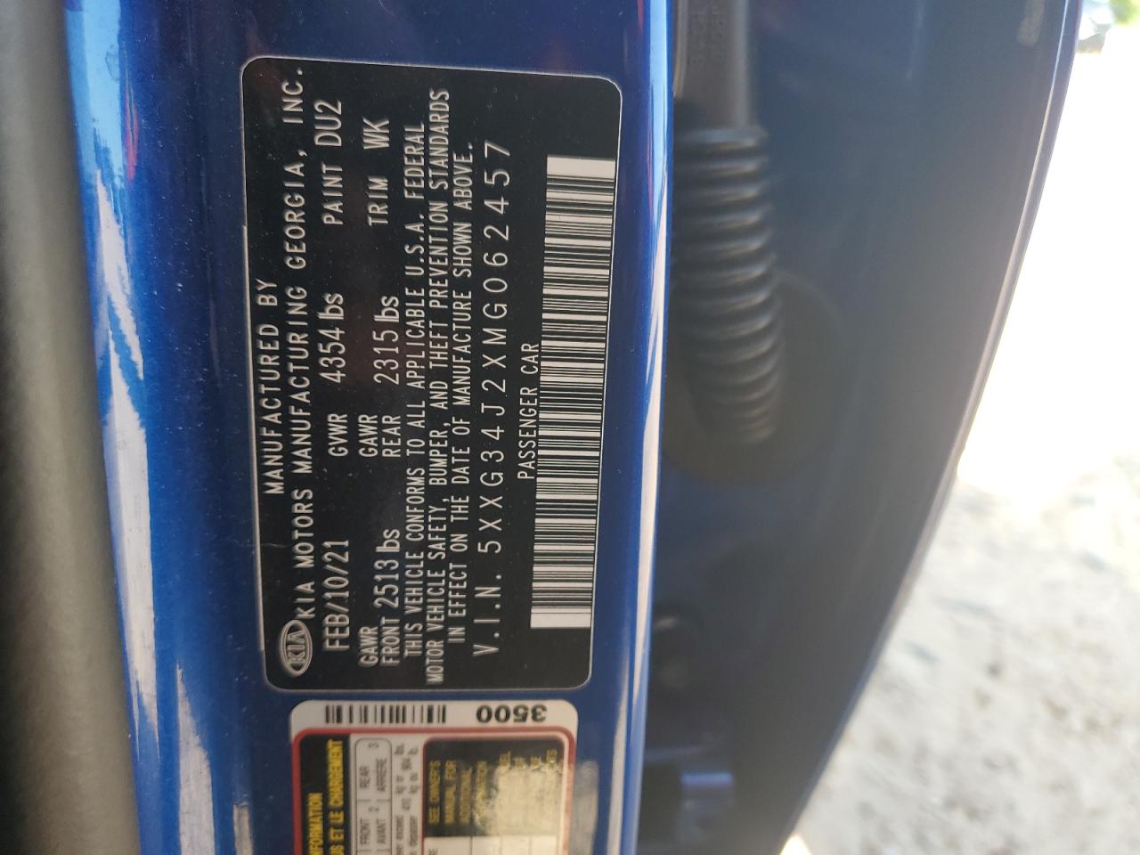 2021 Kia K5 Ex VIN: 5XXG34J2XMG062457 Lot: 80263705