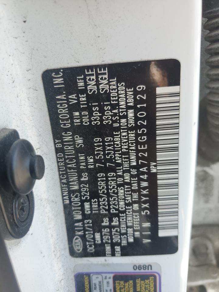 2014 Kia Sorento Sx VIN: 5XYKW4A72EG520129 Lot: 81814995