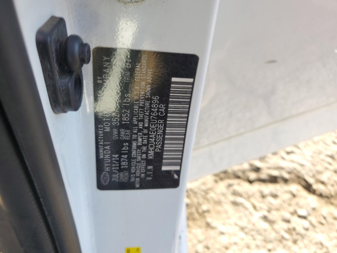 2014 Hyundai Accent Gls VIN: KMHCU4AE0EU764896 Lot: 81795945