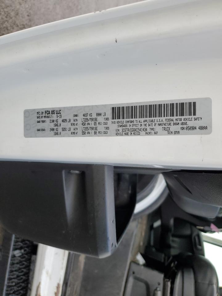 2019 Ram Promaster 2500 2500 High VIN: 3C6TRVDG6KE541434 Lot: 81589005