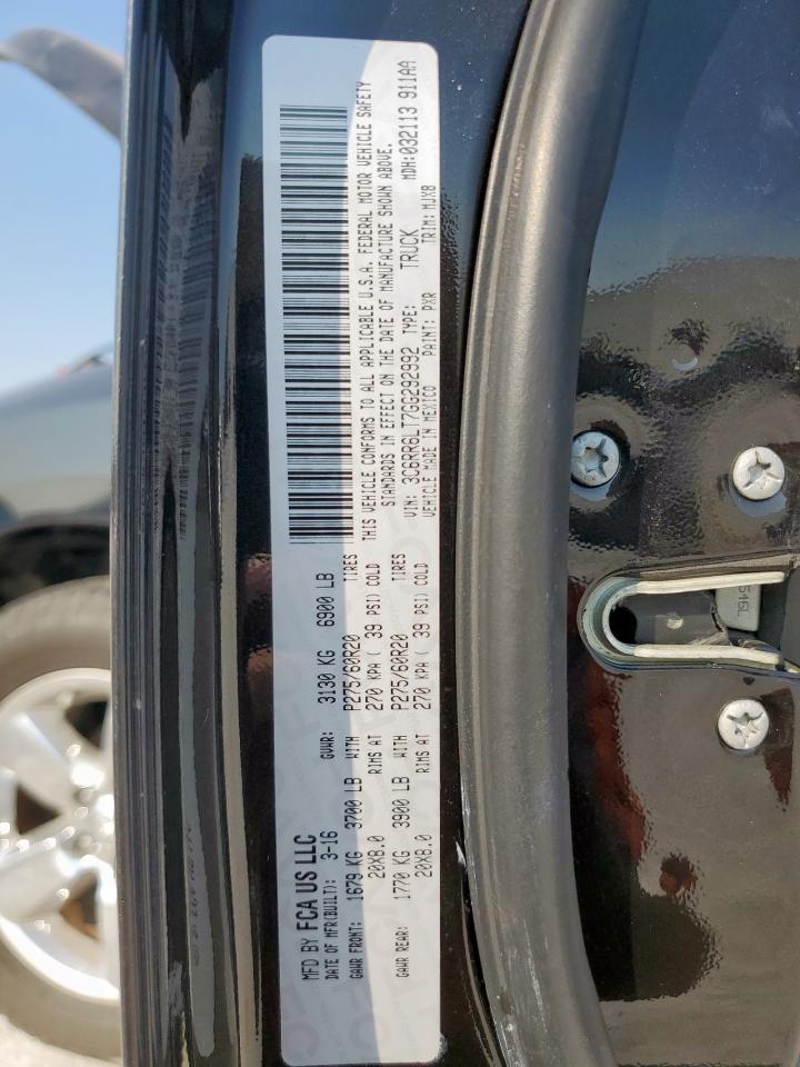 2016 Ram 1500 Slt VIN: 3C6RR6LT7GG292992 Lot: 80935225