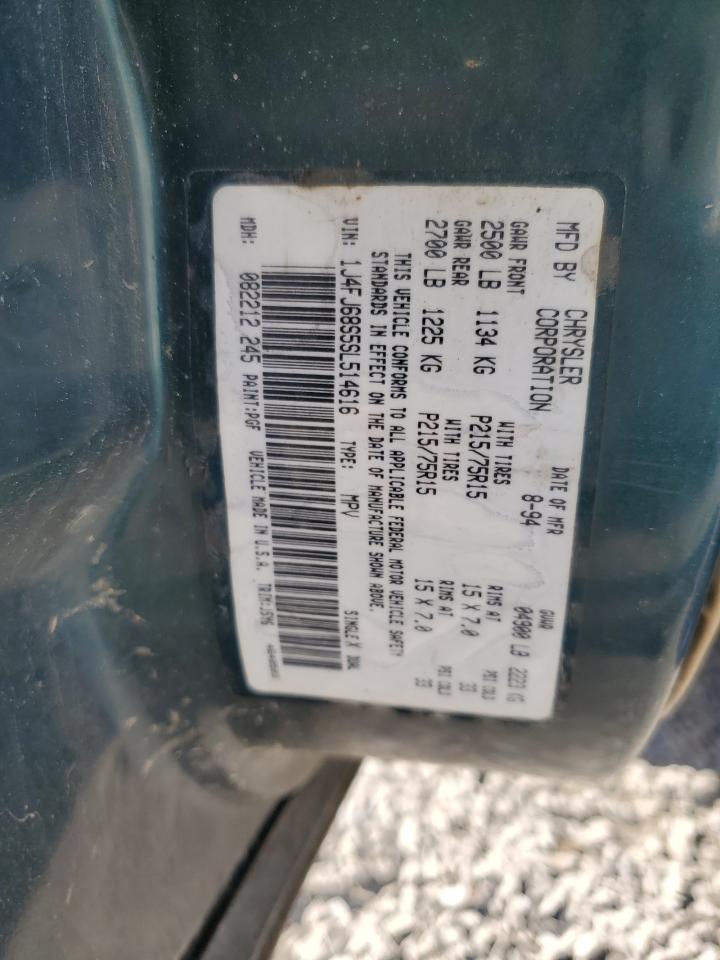 1995 Jeep Cherokee Sport VIN: 1J4FJ68S5SL514616 Lot: 70411215