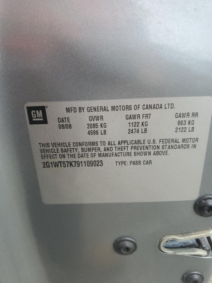 2009 Chevrolet Impala 1Lt VIN: 2G1WT57K791109023 Lot: 84874145