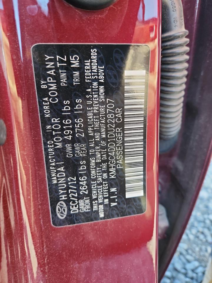 2013 Hyundai Genesis 3.8L VIN: KMHGC4DD1DU228707 Lot: 80853385