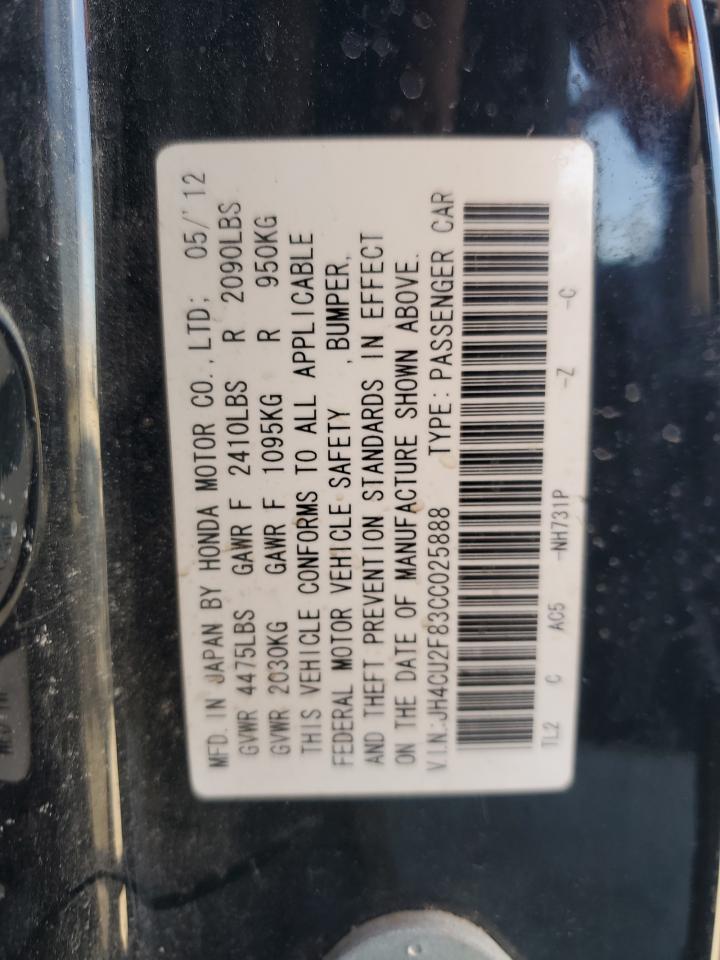 2012 Acura Tsx Se VIN: JH4CU2F83CC025888 Lot: 81315225