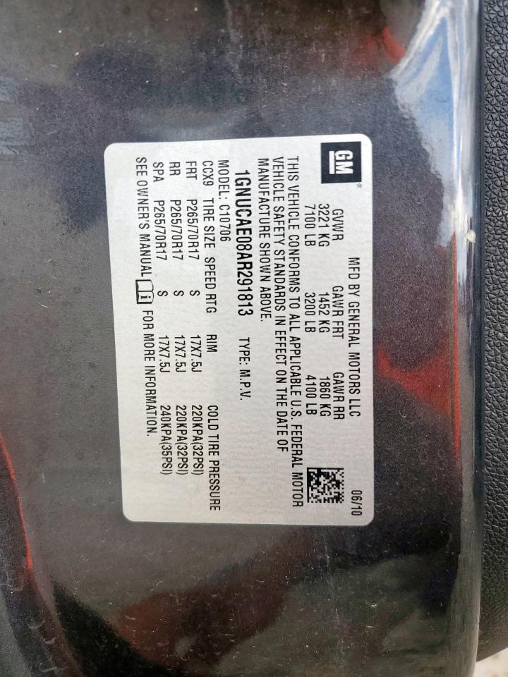 2010 Chevrolet Tahoe C1500 Ls VIN: 1GNUCAE08AR291813 Lot: 81527735