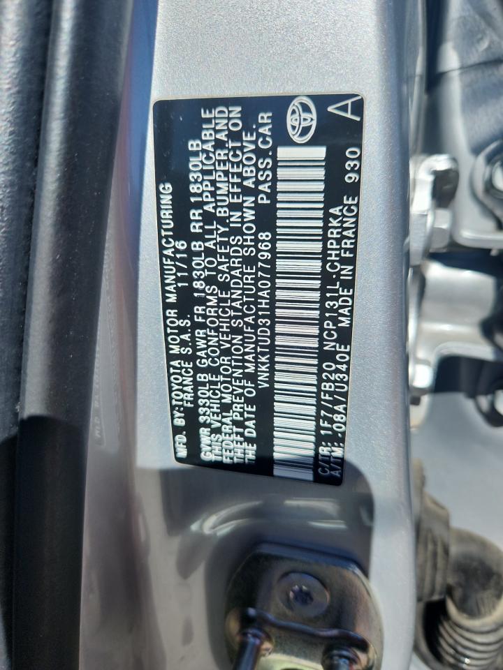 2017 Toyota Yaris L VIN: VNKKTUD31HA077968 Lot: 82133975