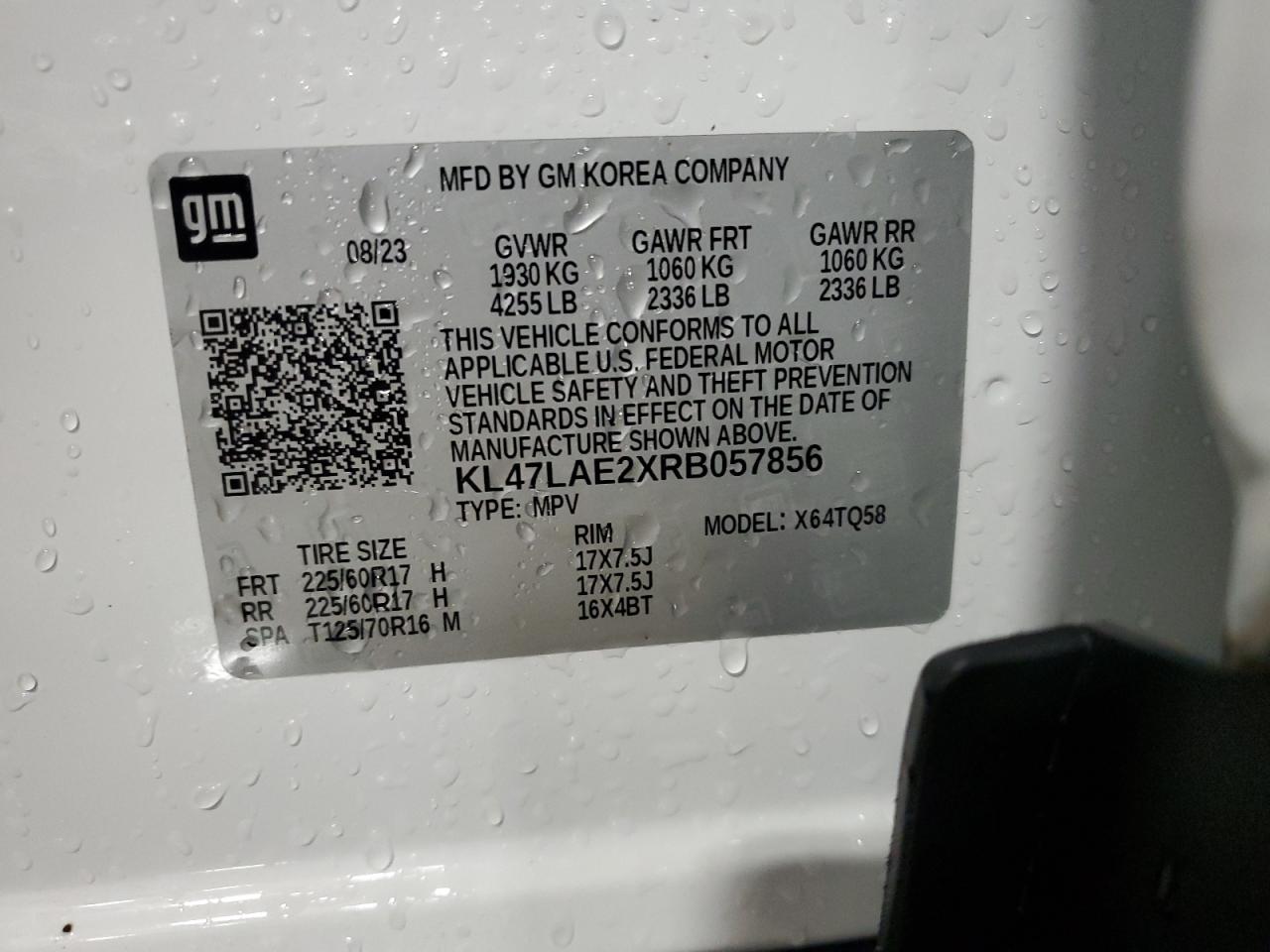 2024 Buick Envista Preferred VIN: KL47LAE2XRB057856 Lot: 80453995