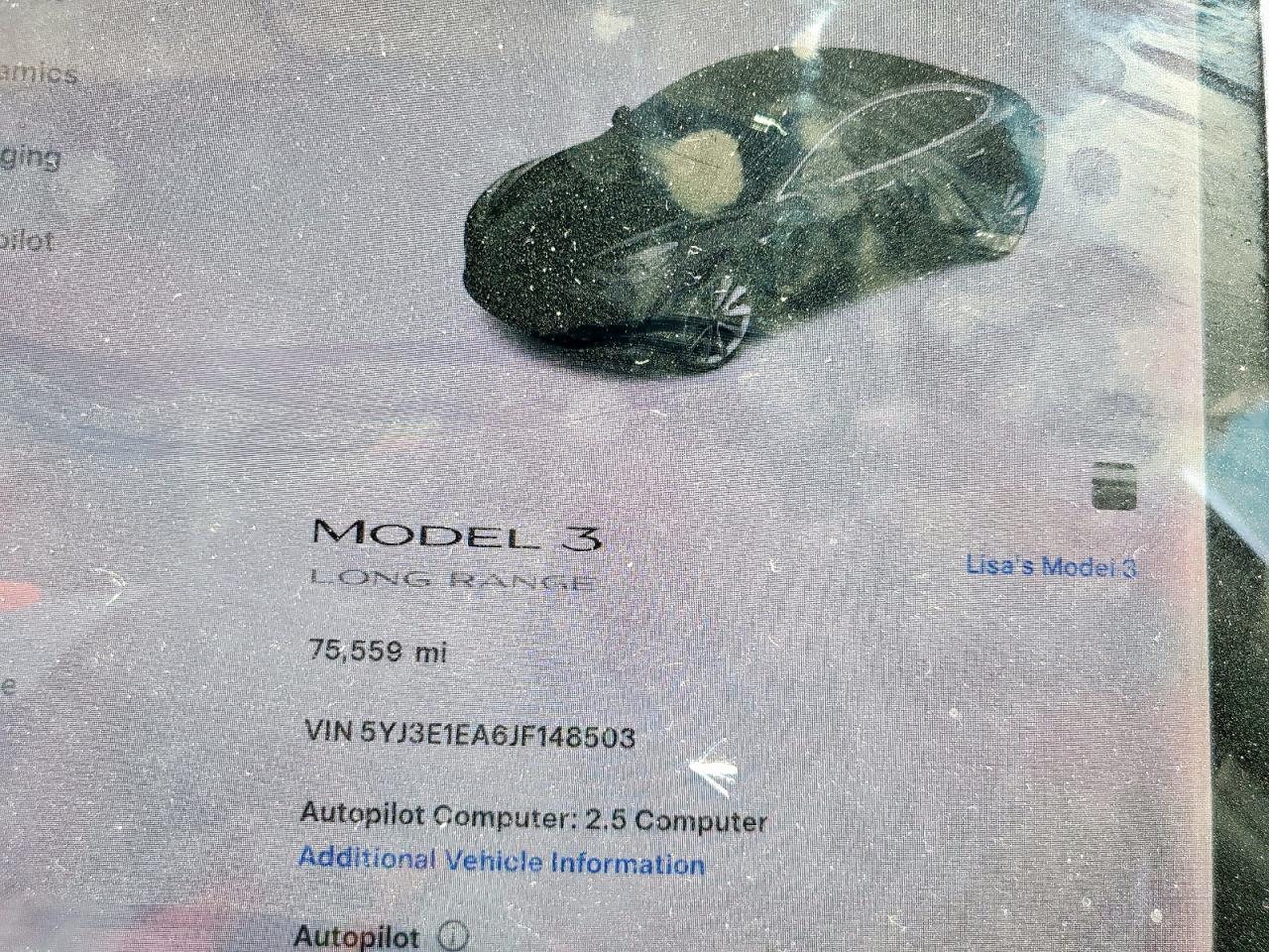 2018 Tesla Model 3 VIN: 5YJ3E1EA6JF148503 Lot: 71665265