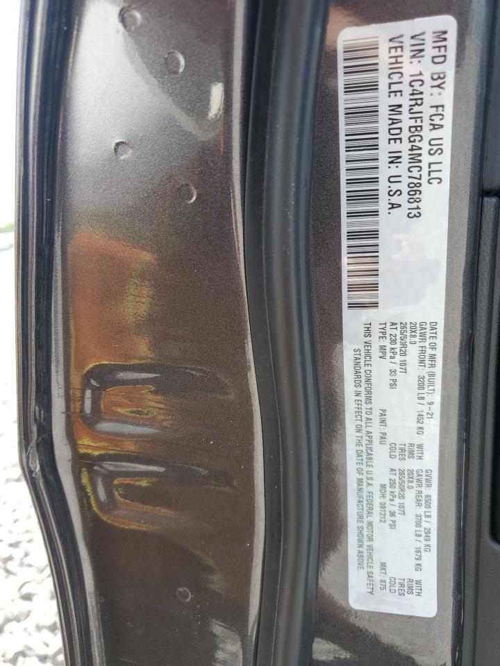 2021 Jeep Grand Cherokee Limited VIN: 1C4RJFBG4MC786813 Lot: 71654135