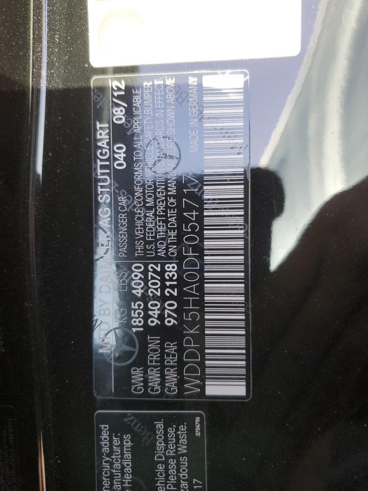 2013 Mercedes-Benz Slk 350 VIN: WDDPK5HA0DF054717 Lot: 68596855