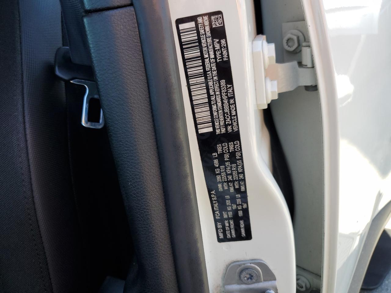 2017 Jeep Renegade Latitude VIN: ZACCJBBB4HPF83389 Lot: 83841565