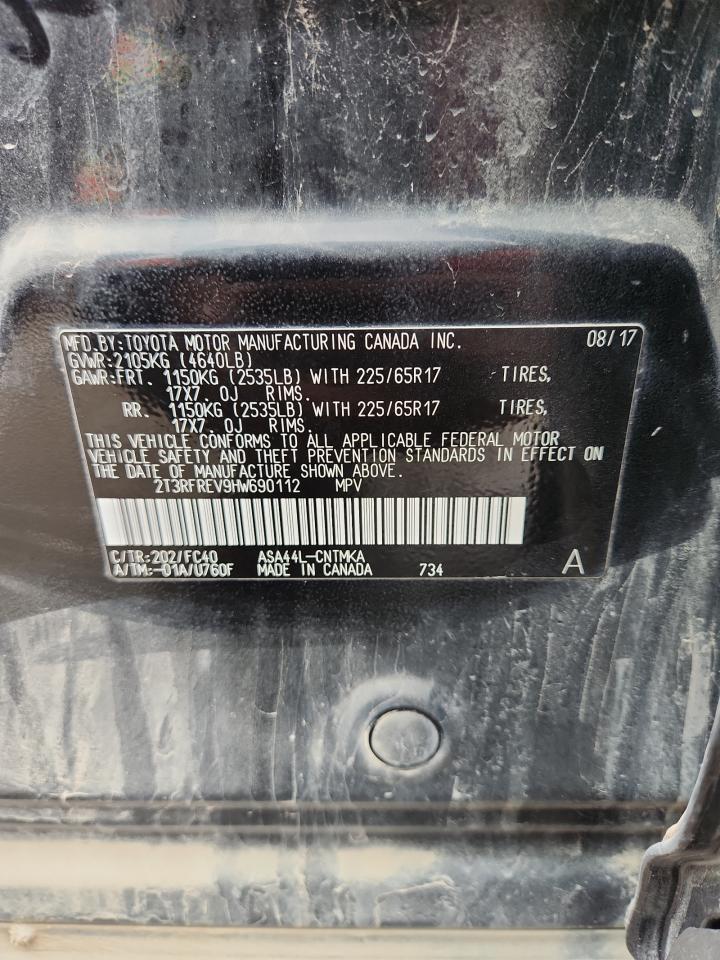 2017 Toyota Rav4 Xle VIN: 2T3RFREV9HW690112 Lot: 81689575