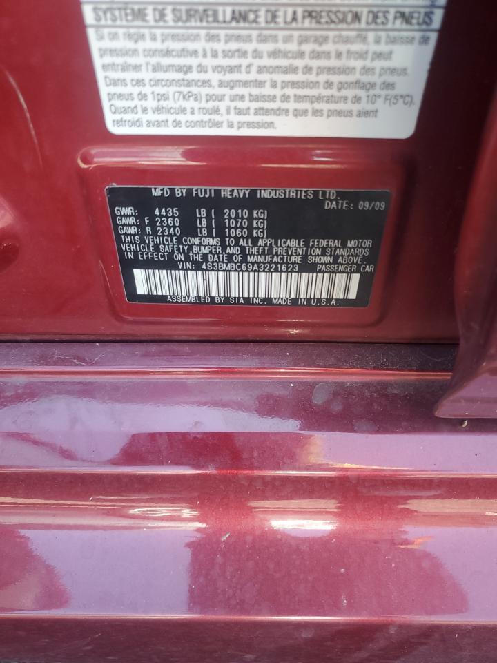 2010 Subaru Legacy 2.5I Premium VIN: 4S3BMBC69A3221623 Lot: 81573295