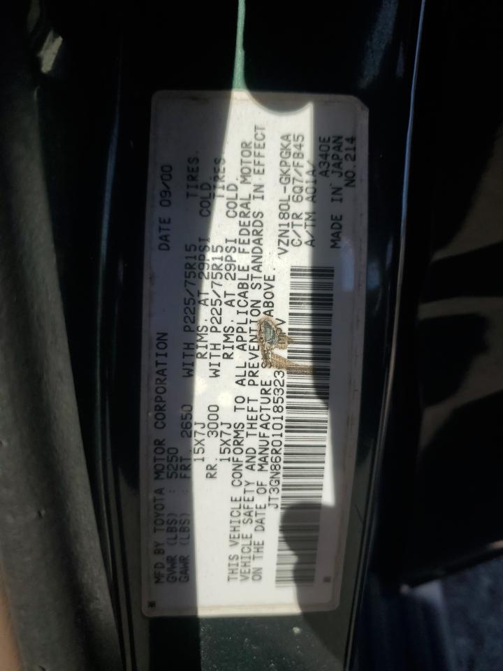 2001 Toyota 4Runner Sr5 VIN: JT3GN86R010185323 Lot: 71161395