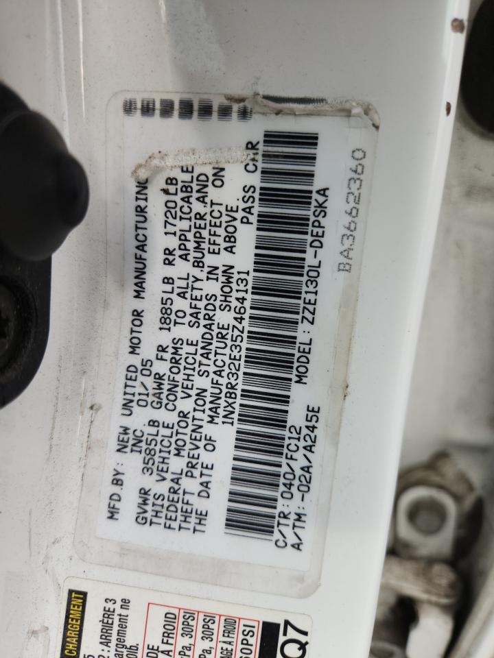 2005 Toyota Corolla Ce VIN: 1NXBR32E35Z464131 Lot: 71875795