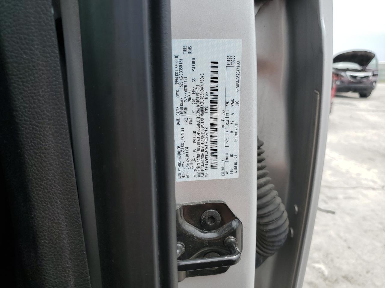 2018 Ford F150 Supercrew VIN: 1FTEW1EP6JKE28712 Lot: 71737065