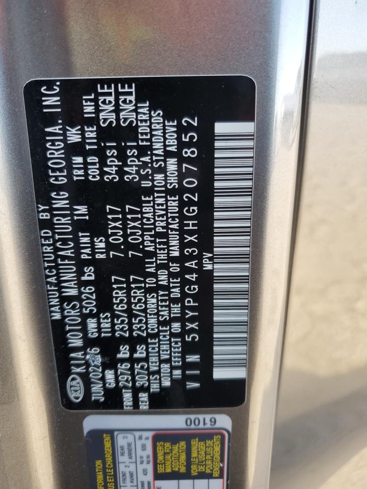 2017 Kia Sorento Lx VIN: 5XYPG4A3XHG207852 Lot: 81297745