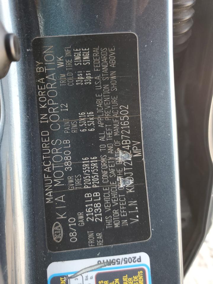 2011 Kia Soul + VIN: KNDJT2A24B7216502 Lot: 80658005