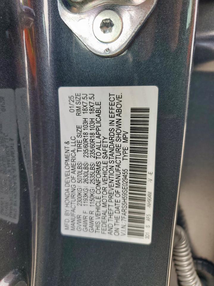 2025 Honda Cr-V Sport VIN: 7FARS5H59SE029455 Lot: 84037915