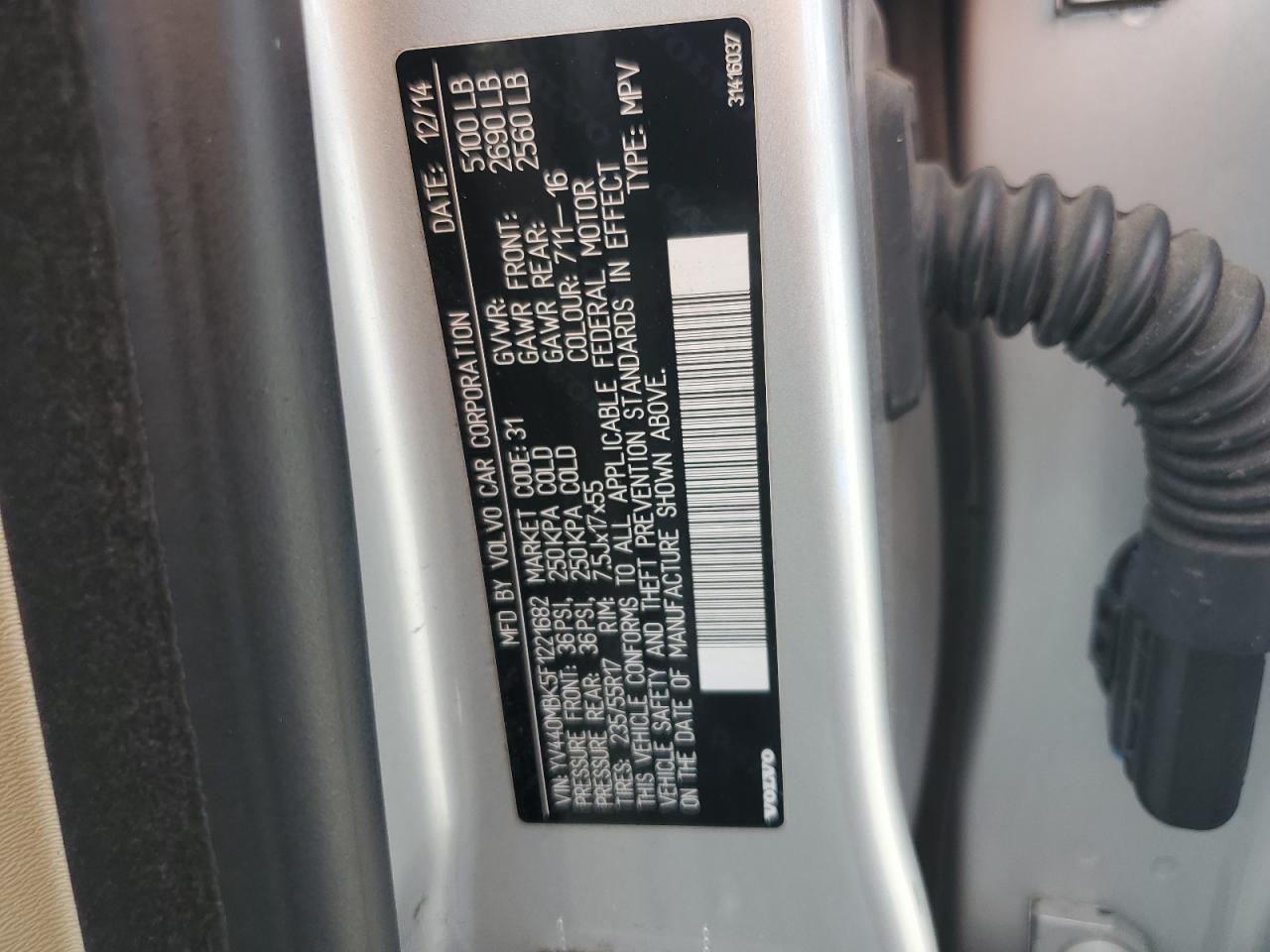 2015 Volvo Xc70 T5 Premier VIN: YV440MBK5F1221682 Lot: 71413315