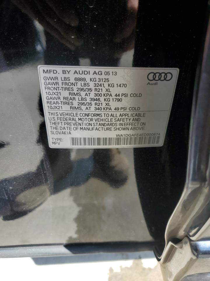 2014 Audi Q7 Prestige VIN: WA1DGAFE4ED000874 Lot: 80609685