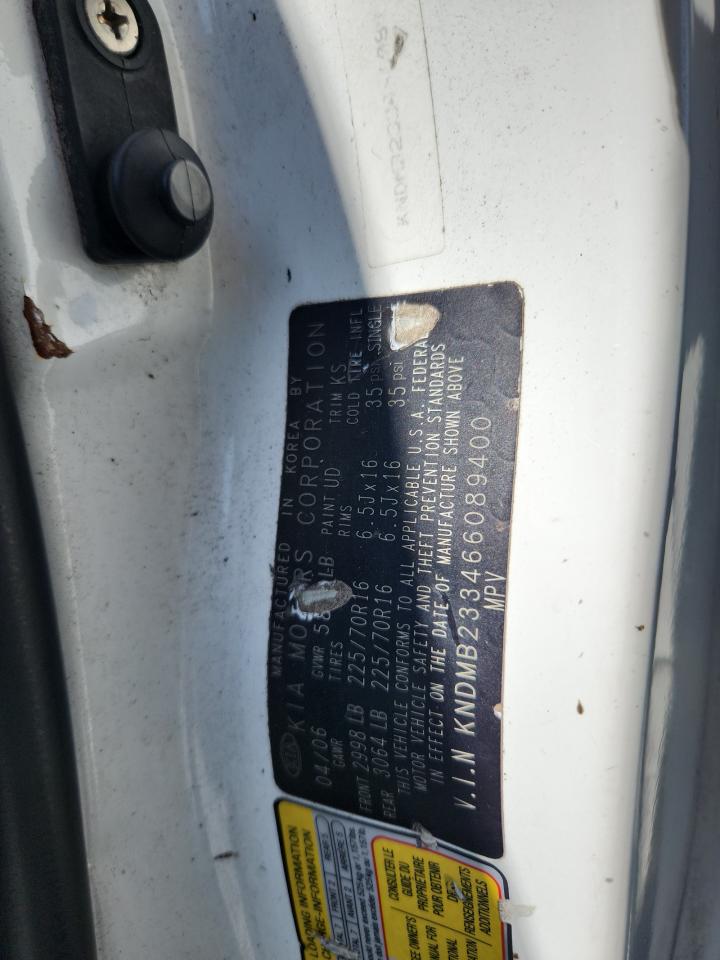 2006 Kia Sedona Ex VIN: KNDMB233466089400 Lot: 80168785