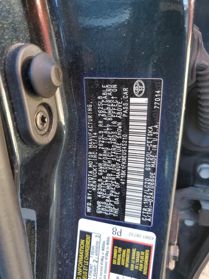 2014 Toyota Camry Se VIN: 4T1BK1FK9EU545210 Lot: 84420325