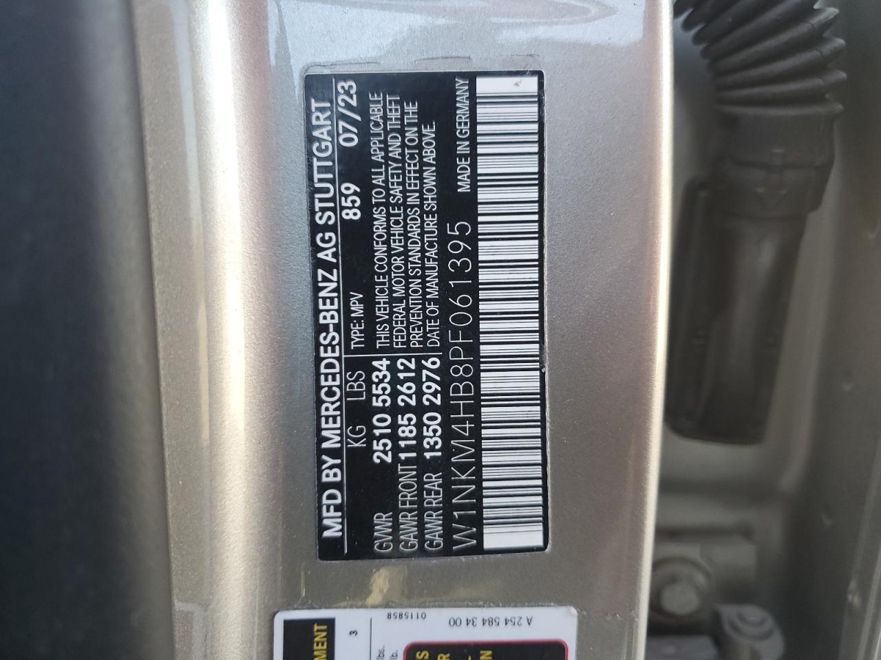 2023 Mercedes-Benz Glc 300 4Matic VIN: W1NKM4HB8PF061395 Lot: 81255885