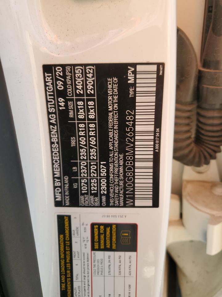 2021 Mercedes-Benz Glc 300 VIN: W1N0G8DB8MV265482 Lot: 71502665