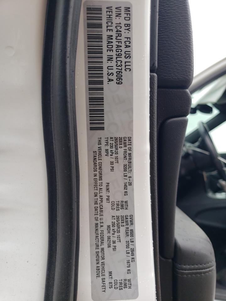 2020 Jeep Grand Cherokee Laredo VIN: 1C4RJFAG9LC376069 Lot: 70821035