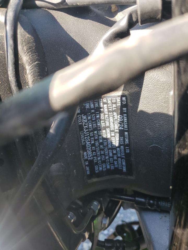 2025 Kawasaki Zx636 K VIN: JKBZXJJ12SA020852 Lot: 71471045