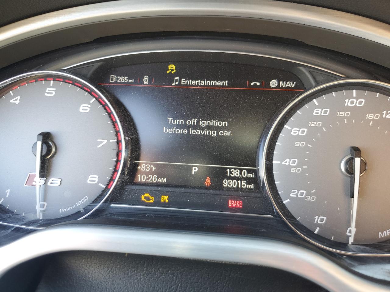 2014 Audi S8 Quattro VIN: WAUD2AFD4EN008329 Lot: 82051595