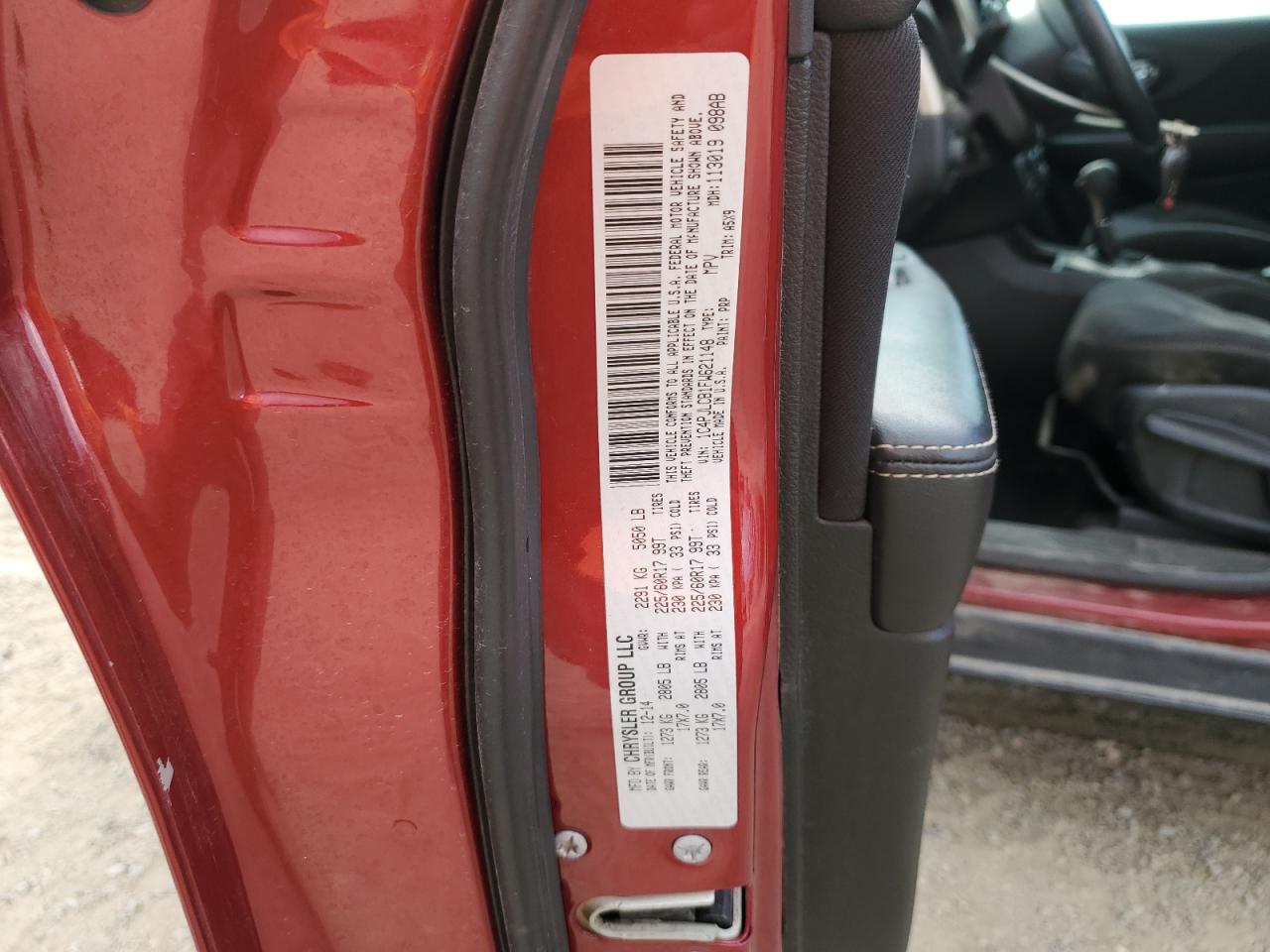 2015 Jeep Cherokee Latitude VIN: 1C4PJLCB1FW621148 Lot: 80219145