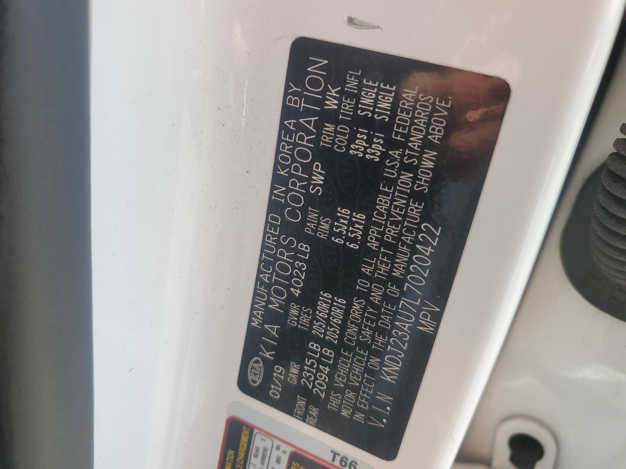 2020 Kia Soul Lx VIN: KNDJ23AU7L7020422 Lot: 81349555