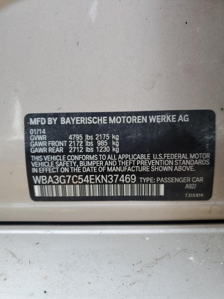 2014 BMW 328 Xi VIN: WBA3G7C54EKN37469 Lot: 81587605