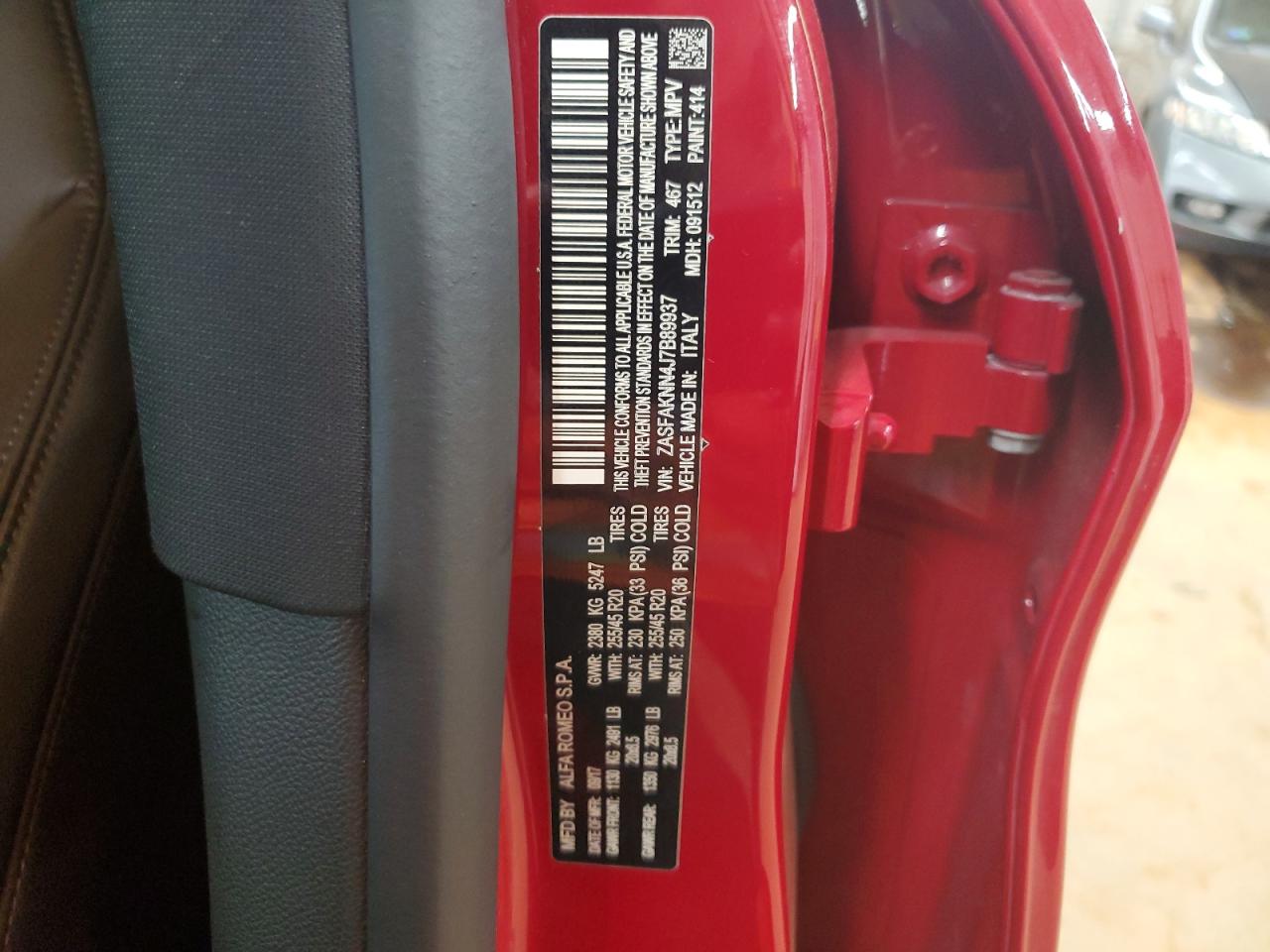 2018 Alfa Romeo Stelvio Ti Sport VIN: ZASFAKNN4J7B89937 Lot: 80899185