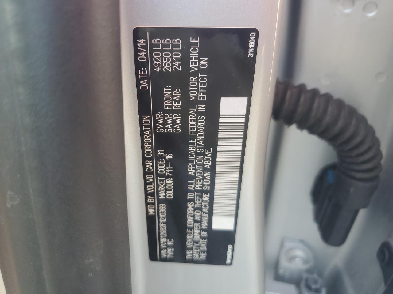 2015 Volvo V60 Premier VIN: YV1612SB2F1210369 Lot: 80248705