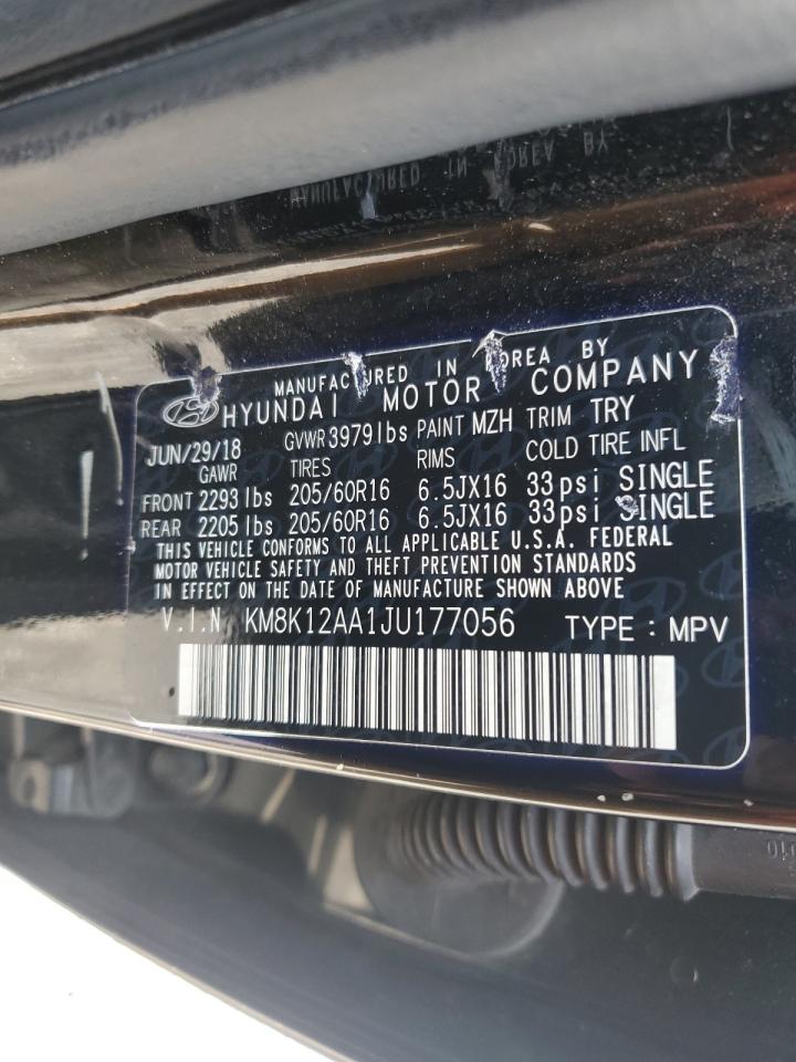 2018 Hyundai Kona Se VIN: KM8K12AA1JU177056 Lot: 84177655