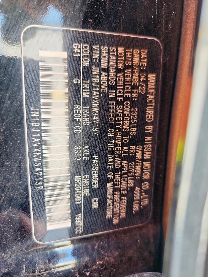 2022 Nissan Rogue Sport S VIN: JN1BJ1AVXNW347137 Lot: 80171745