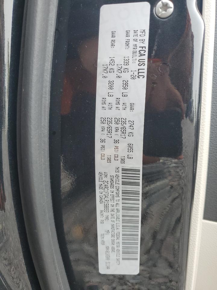 2020 Chrysler Pacifica Touring VIN: 2C4RC1FG4LR158893 Lot: 81643275