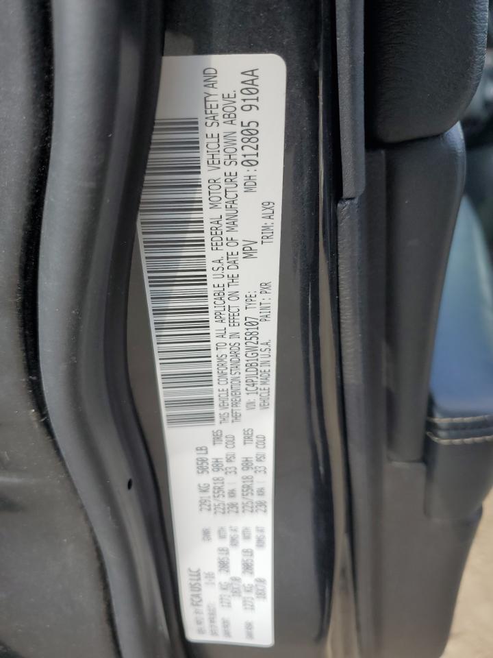 2016 Jeep Cherokee Limited VIN: 1C4PJLDB1GW258107 Lot: 72070795