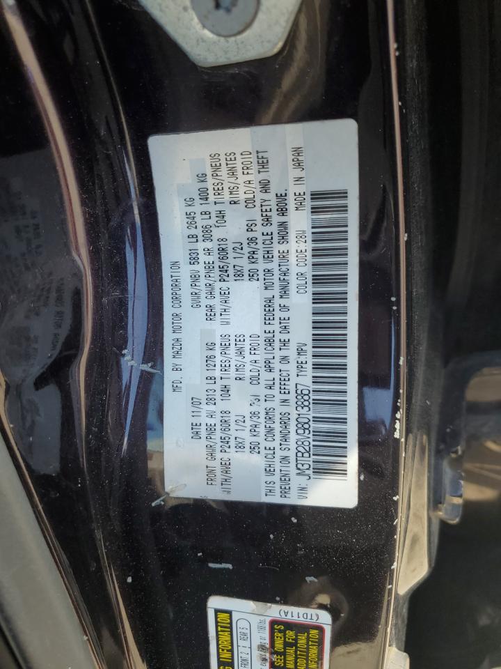 2008 Mazda Cx-9 VIN: JM3TB28V980138867 Lot: 80748495
