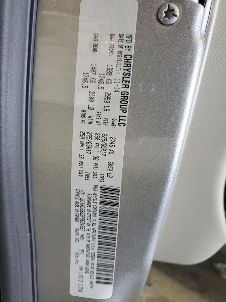 2015 Dodge Grand Caravan Se VIN: 2C4RDGBG2FR634987 Lot: 81136905