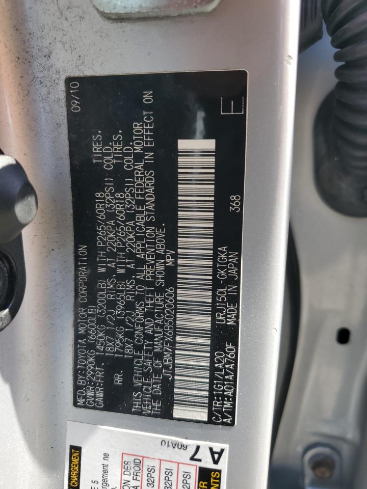 2011 Lexus Gx 460 VIN: JTJBM7FX6B5020606 Lot: 71028015