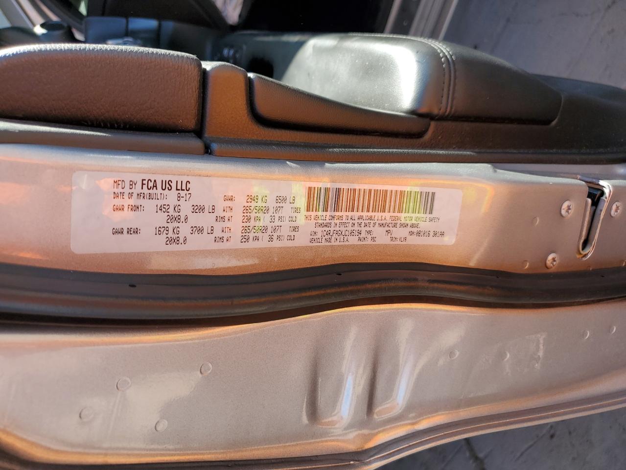 2018 Jeep Grand Cherokee Laredo VIN: 1C4RJFAGXJC105194 Lot: 82058445